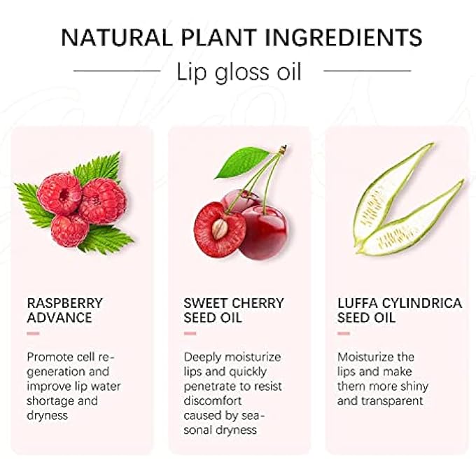 Alisesun LIP OIL HYDRATING TINTED LIP BALM, PLUMP LIP GLOSS LIP CARE TRANSPARENT TOOT LIP OIL TINTED (004# TRANSPARENT) - Image 3